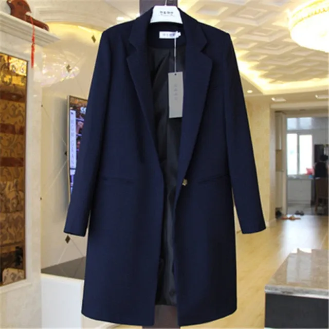Yeknu Spring Autumn Blazers Women Small suit Plus size Long sleeve jacket Casual tops female Slim Wild Blazers Windbreaker coat